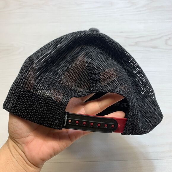 Travis Matthew Golf Hat FlexFit Tech 110 Gray Trucker Mesh Snapback Baseball Cap - Picture 4 of 9